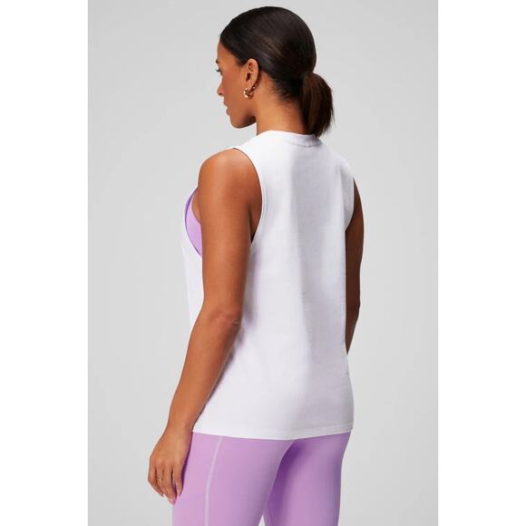 Fabletics International Womens Day Muscle Tank Womens M Medium Drop Armhole Top - Picture 14 of 15